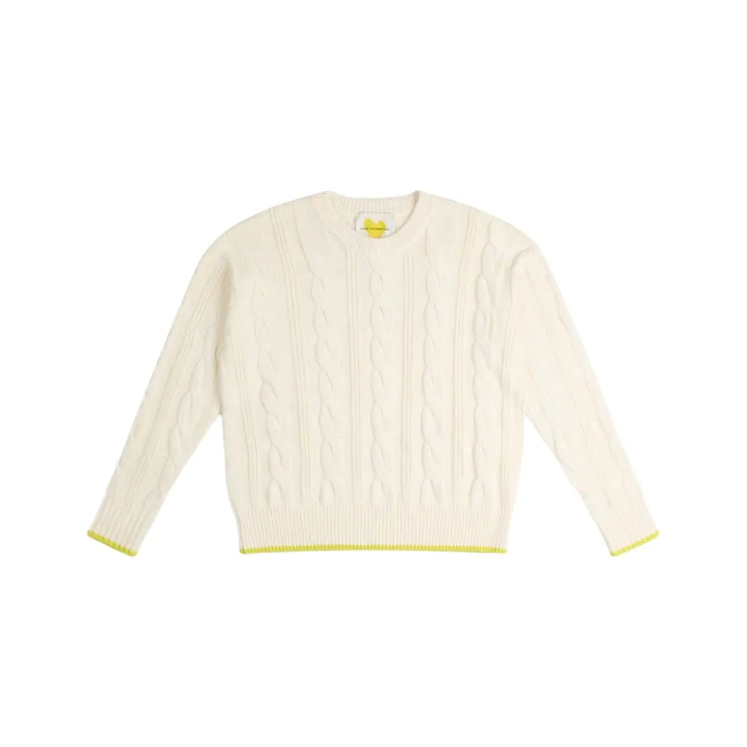 Maxwork Cable Sweater (Ivory Tint)