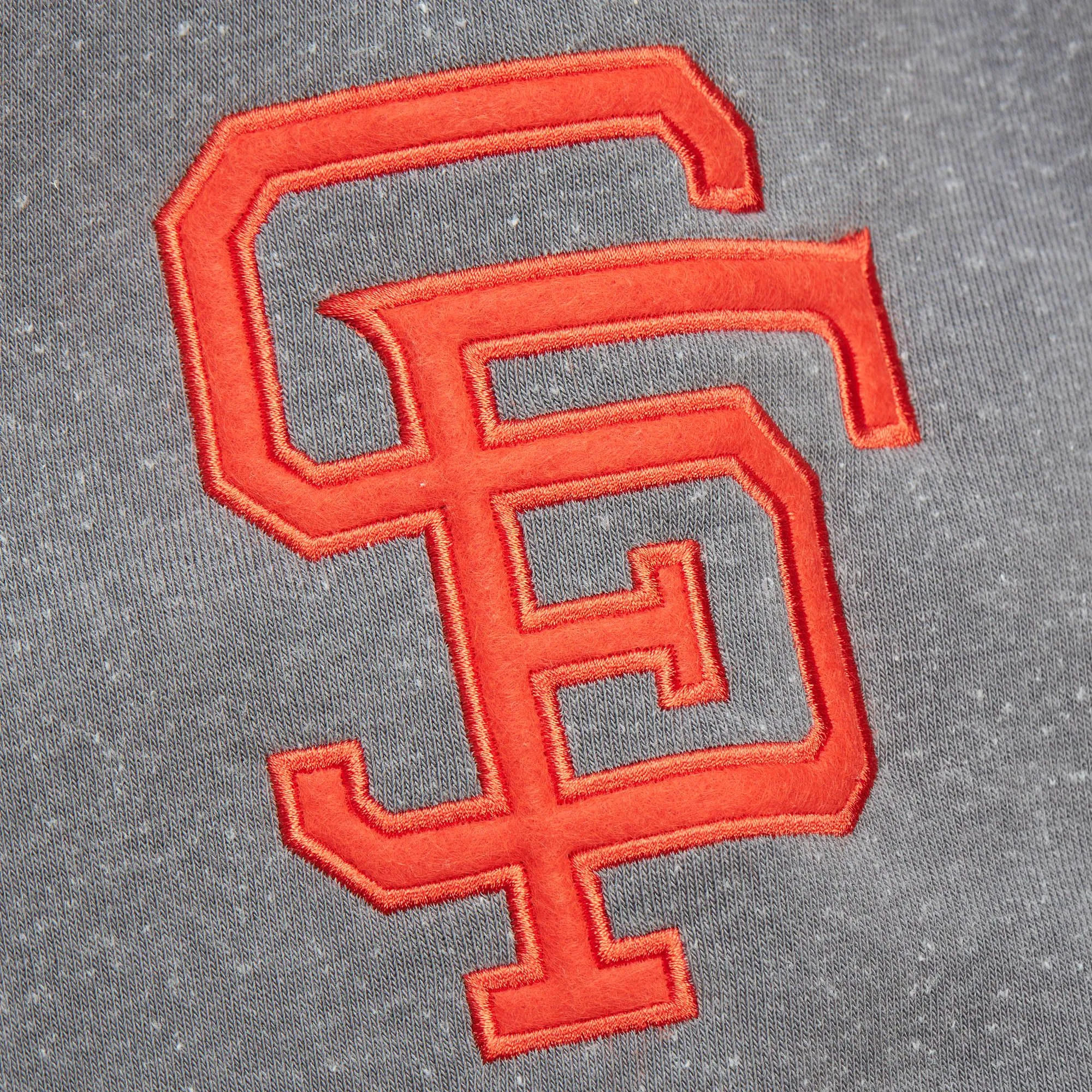 Mitchell & Ness San Francisco Giants Snow Washed Fleece Hoodie Vintage Logo-Grey