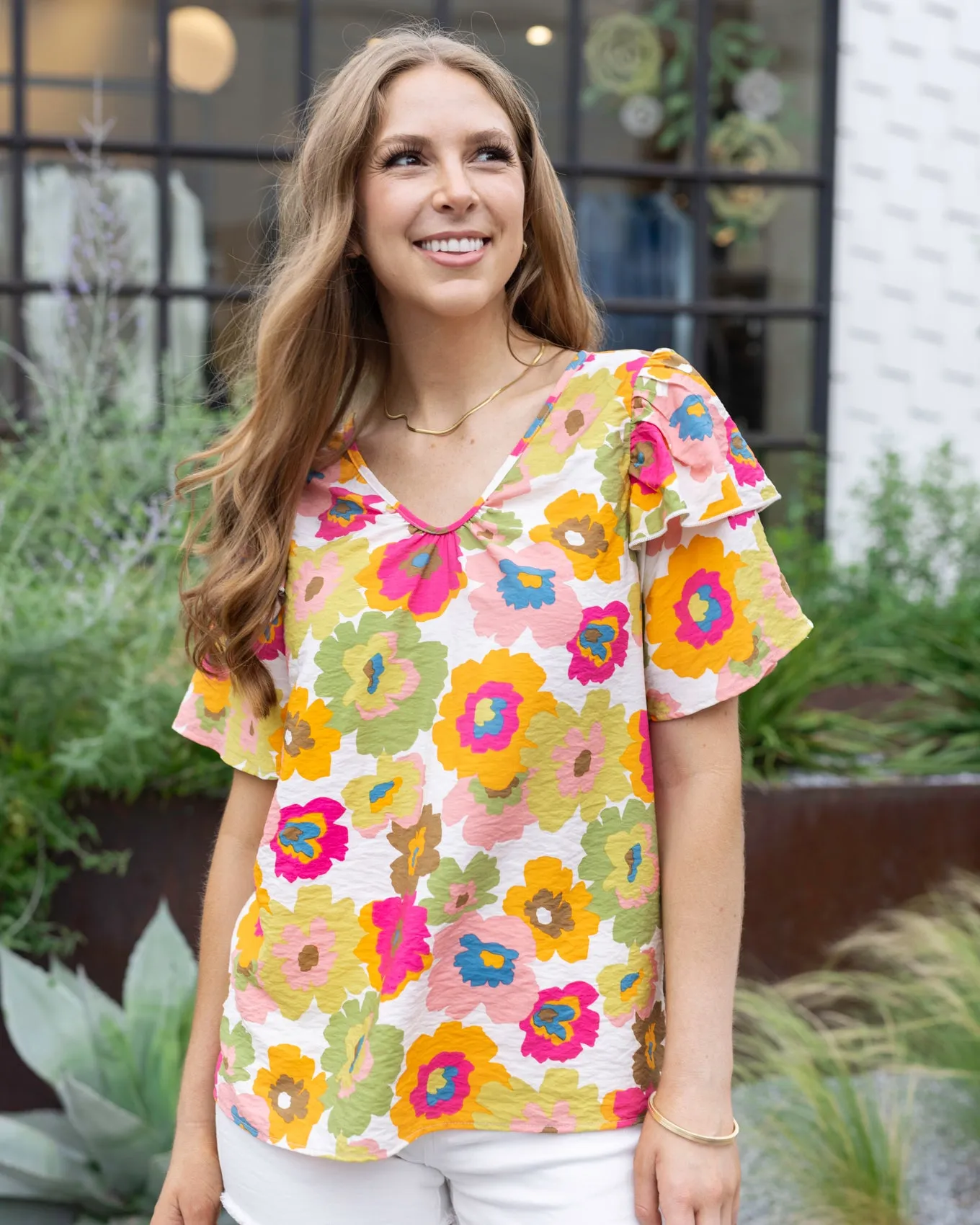 Multi Floral Summer Breeze Blouse