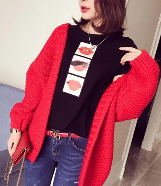 OVERSIZED DOUBLE-KNIT CARDIGAN
