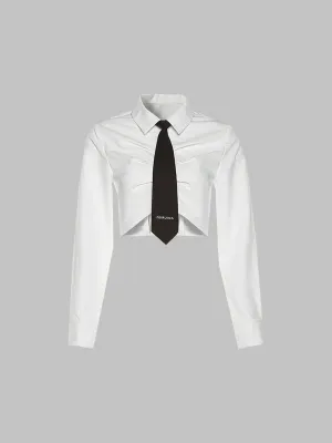 Pleated Love Button Tie Long Sleeve Shirt Top