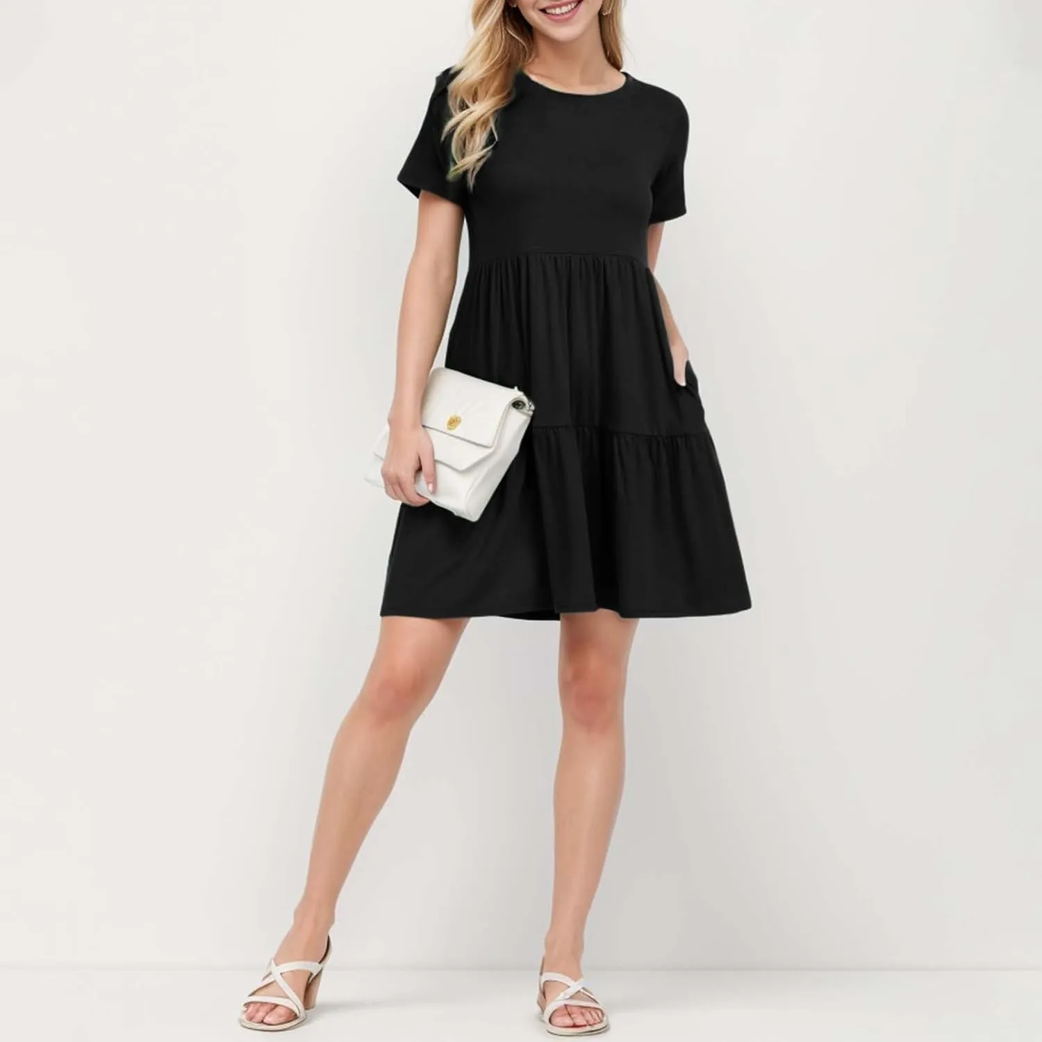 Plus Size Beach Dresses For Women Sundress Floral Boho 2025 V Neck Ruffle Short Sleeve A Line Tiered Flowy Dresses