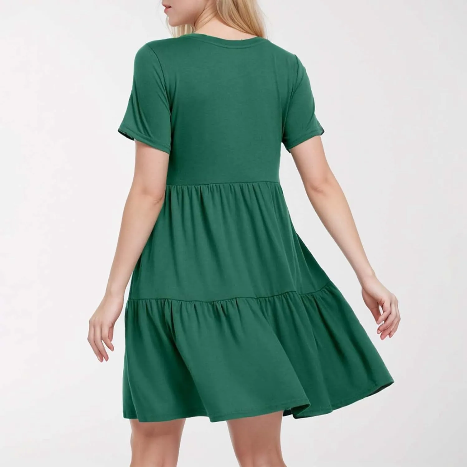 Plus Size Beach Dresses For Women Sundress Floral Boho 2025 V Neck Ruffle Short Sleeve A Line Tiered Flowy Dresses