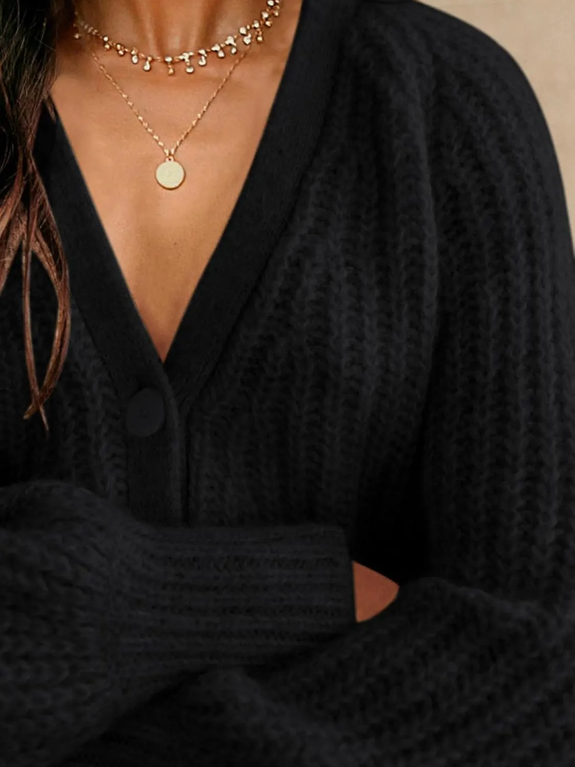PRETTYGARDEN Womens Sweaters 2025 Long Sleeve Open Front Chunky Cardigan Sweaters for Women Dressy Short Cardigans