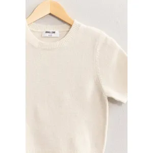 Quarter Knit Sweater - Cream