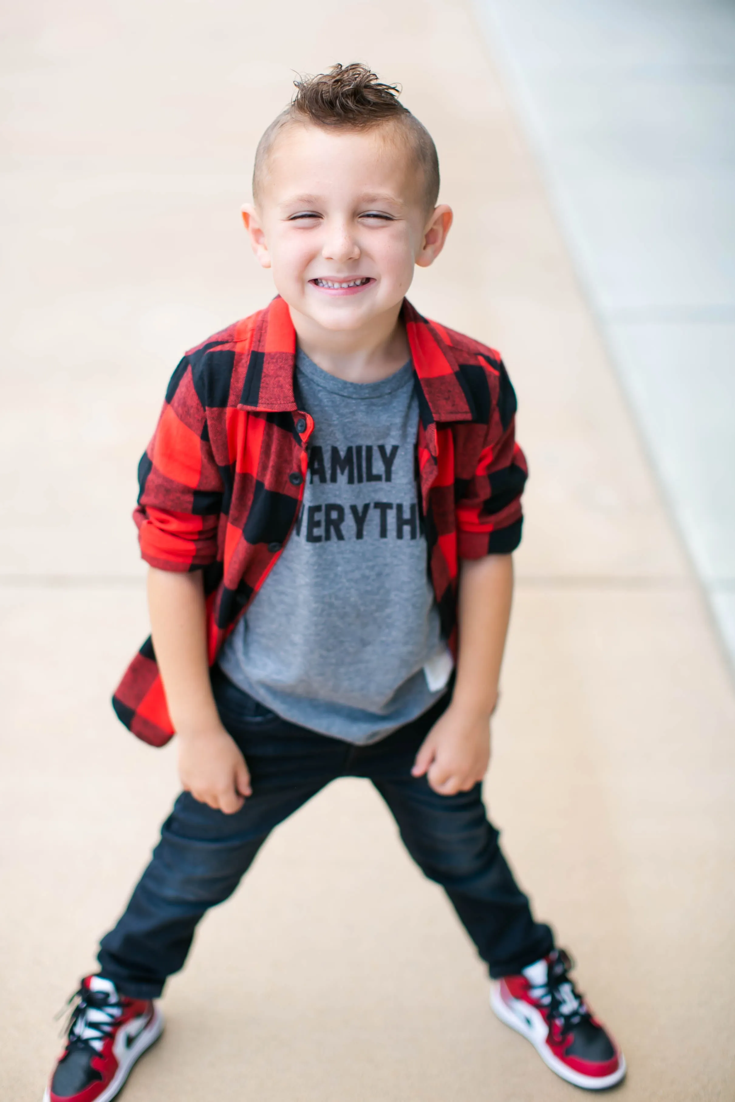 Retro Brand - Family Is Everything Tee in Heather Grey