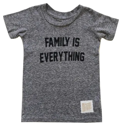 Retro Brand - Family Is Everything Tee in Heather Grey
