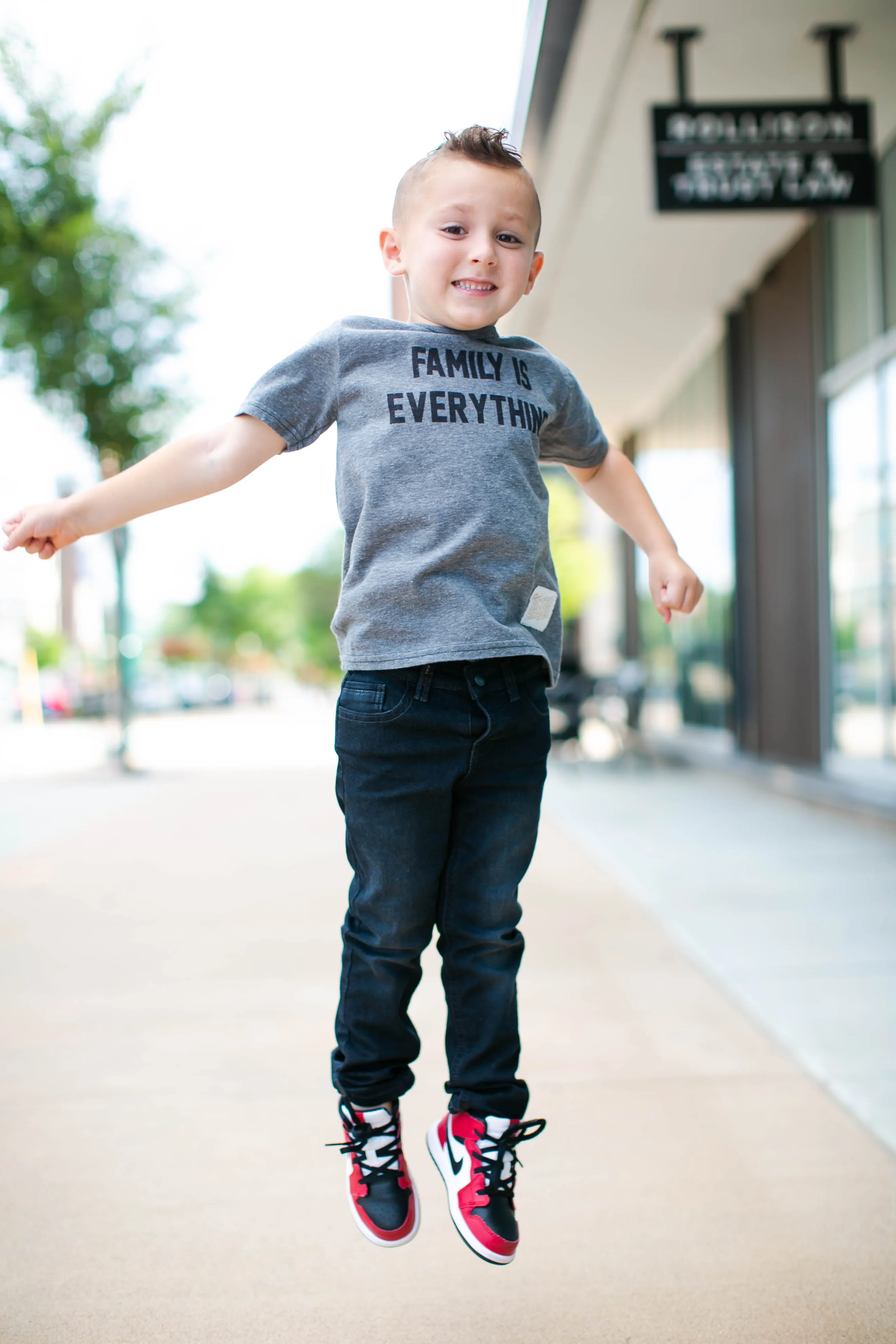 Retro Brand - Family Is Everything Tee in Heather Grey