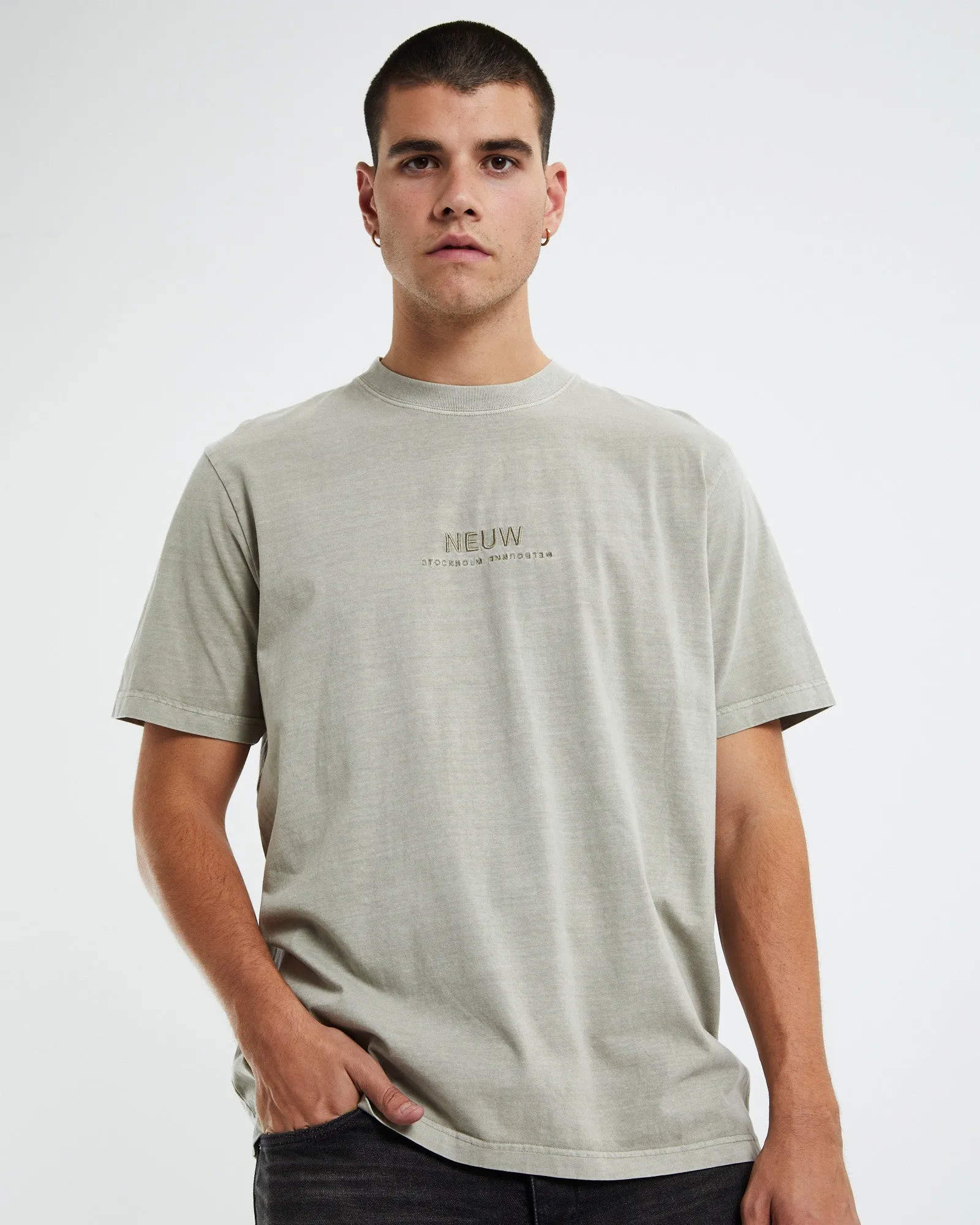 Samo Embroidery Tee - Latte
