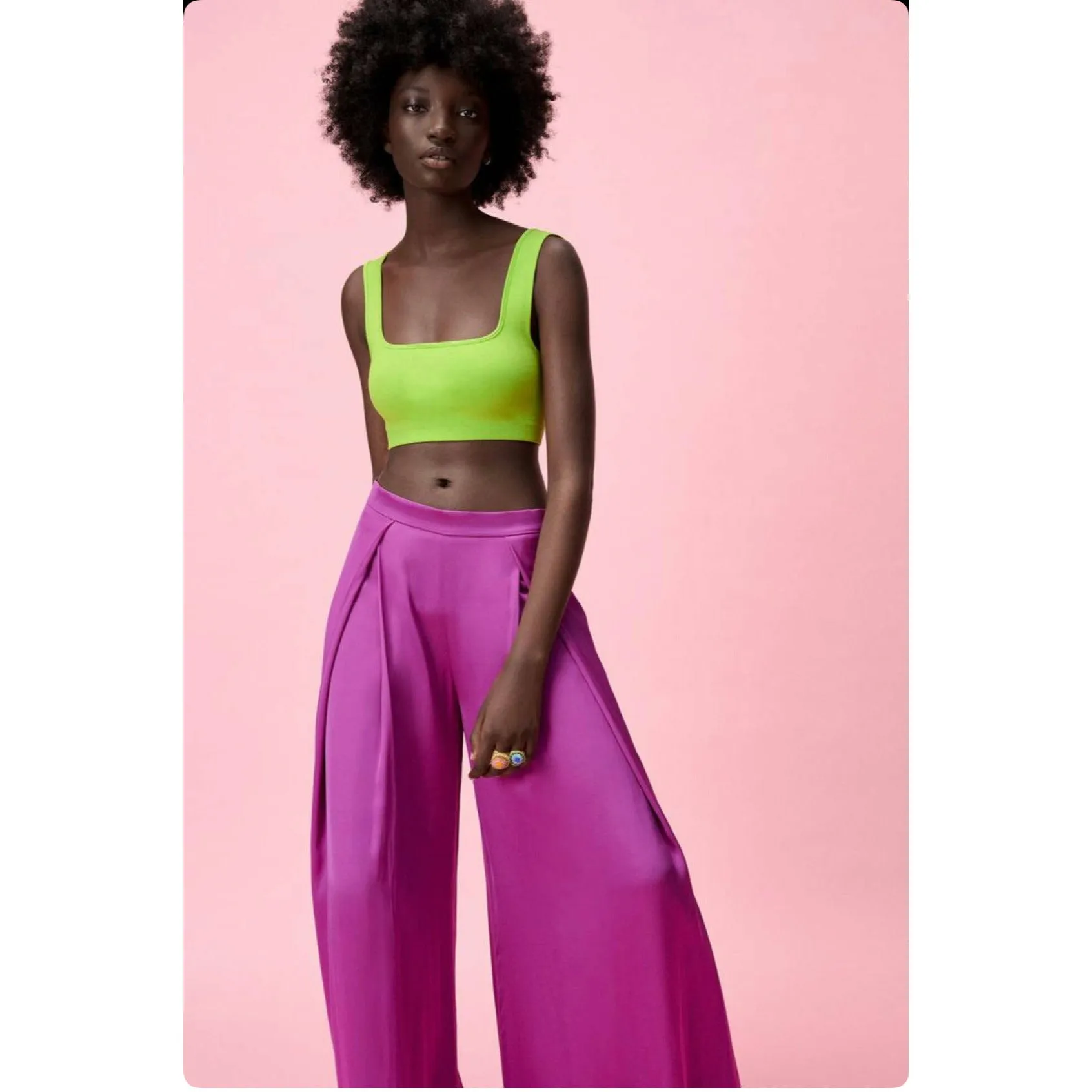 Satin Loose Wide Leg High Waist Sexy Pants