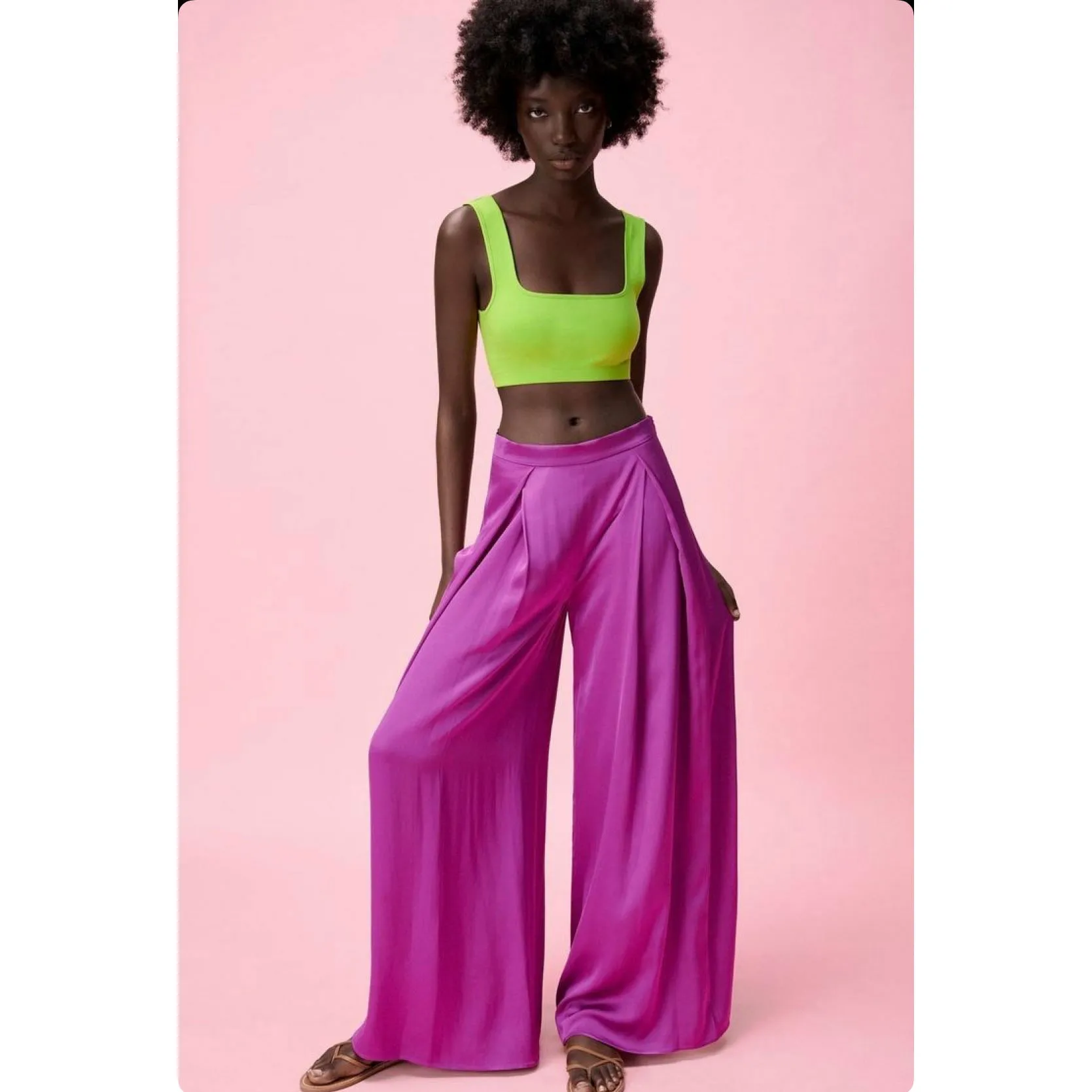 Satin Loose Wide Leg High Waist Sexy Pants