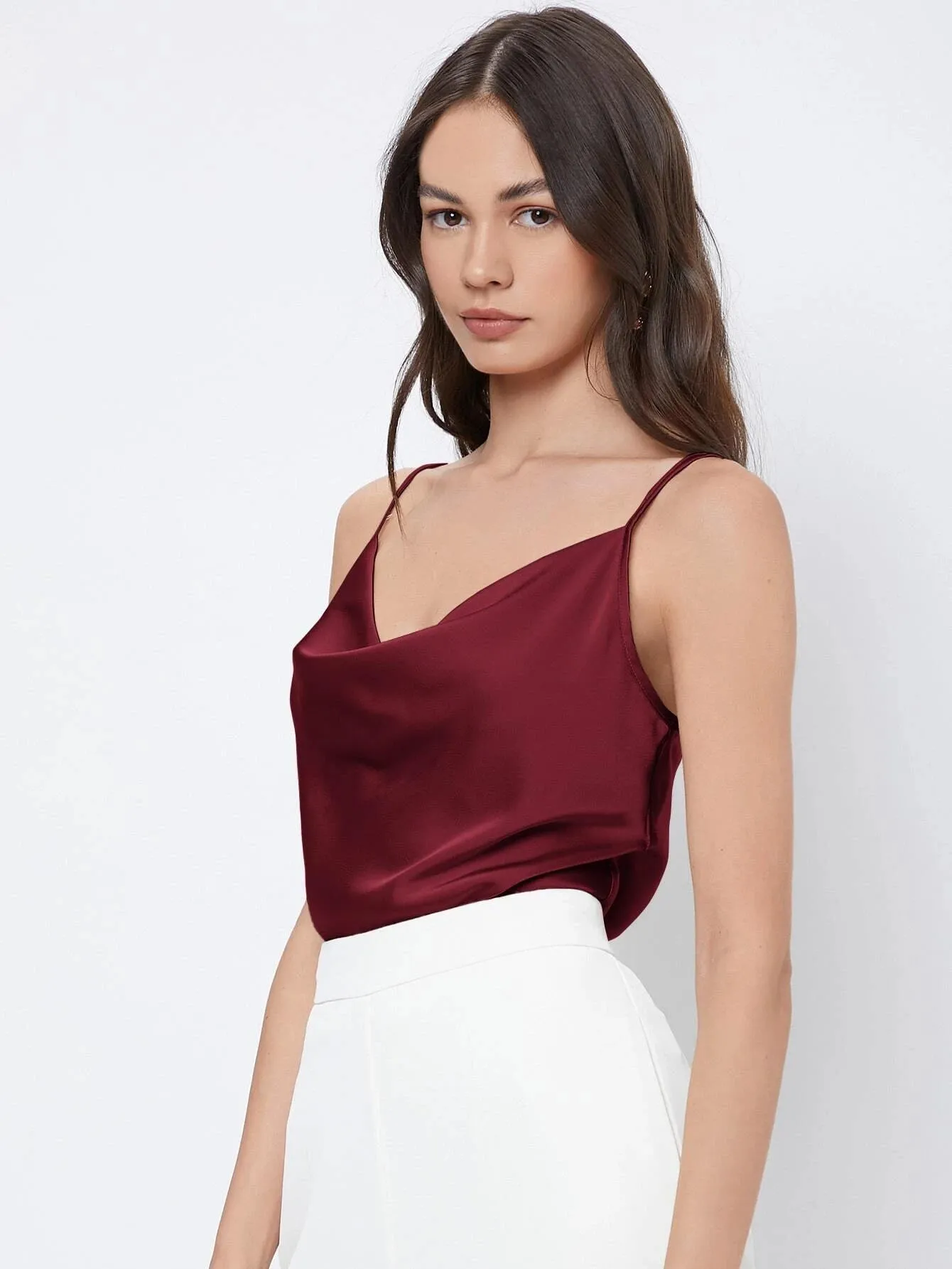 SHEIN BIZwear Cowl Neck Cami Top