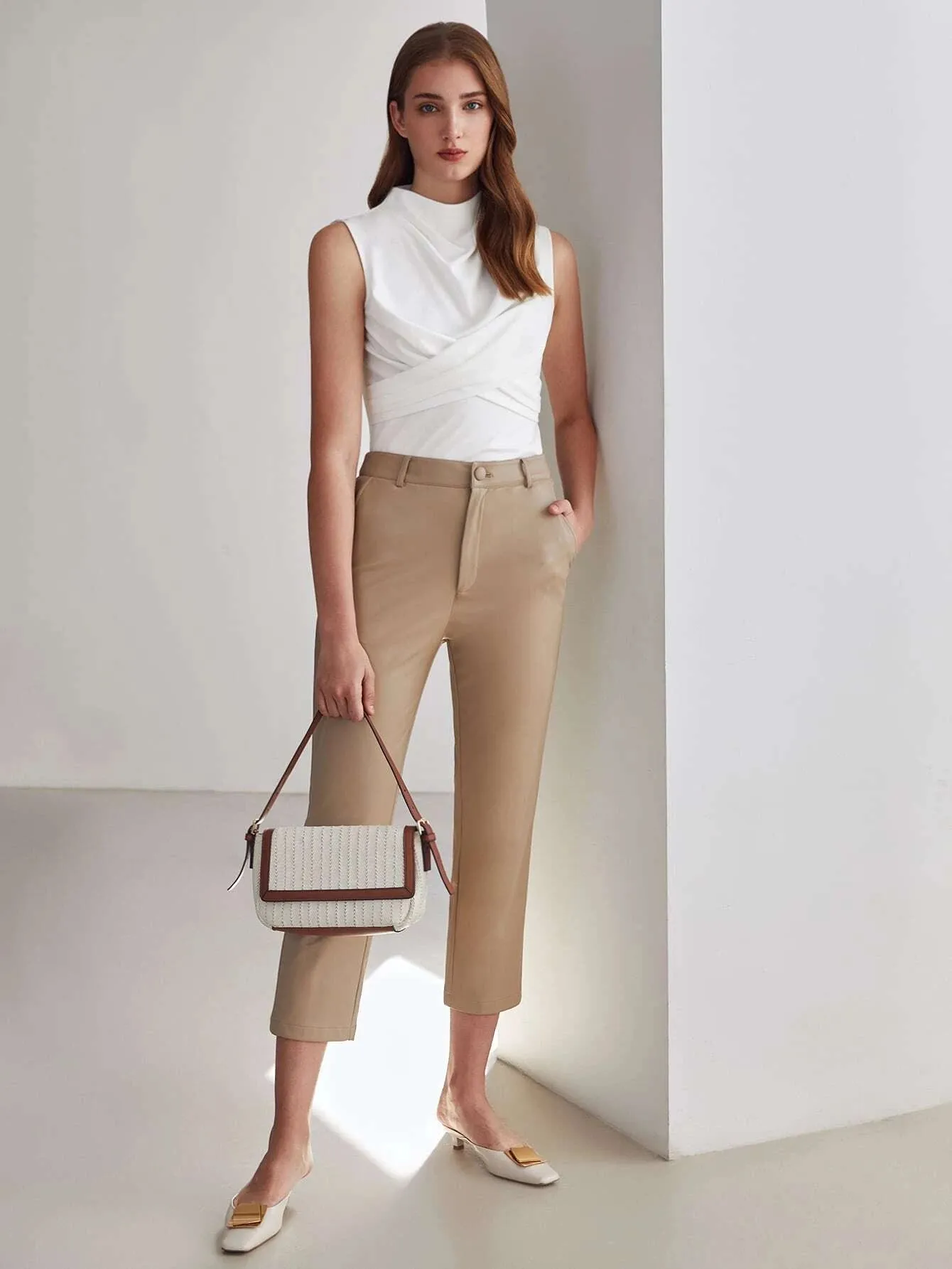 SHEIN MOTF Premium Slim Wrap Tank Top