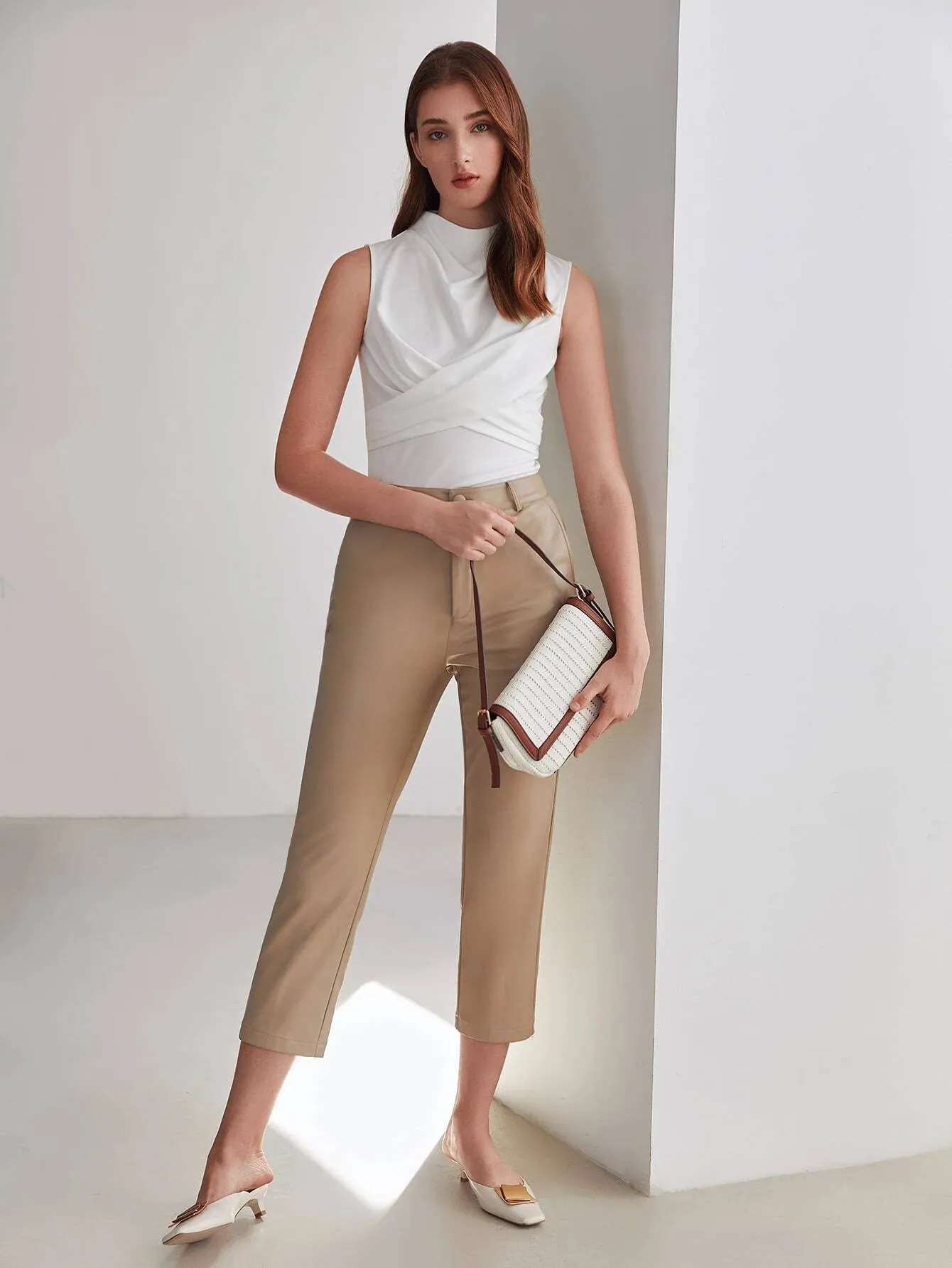 SHEIN MOTF Premium Slim Wrap Tank Top