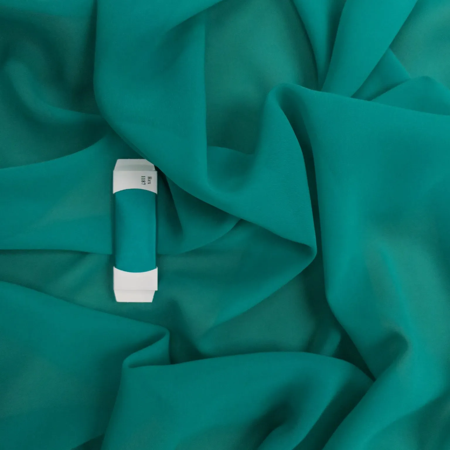 Silk Georgette Chiffon Fabric 54" Turquoise Solid 10mm 100% Silk