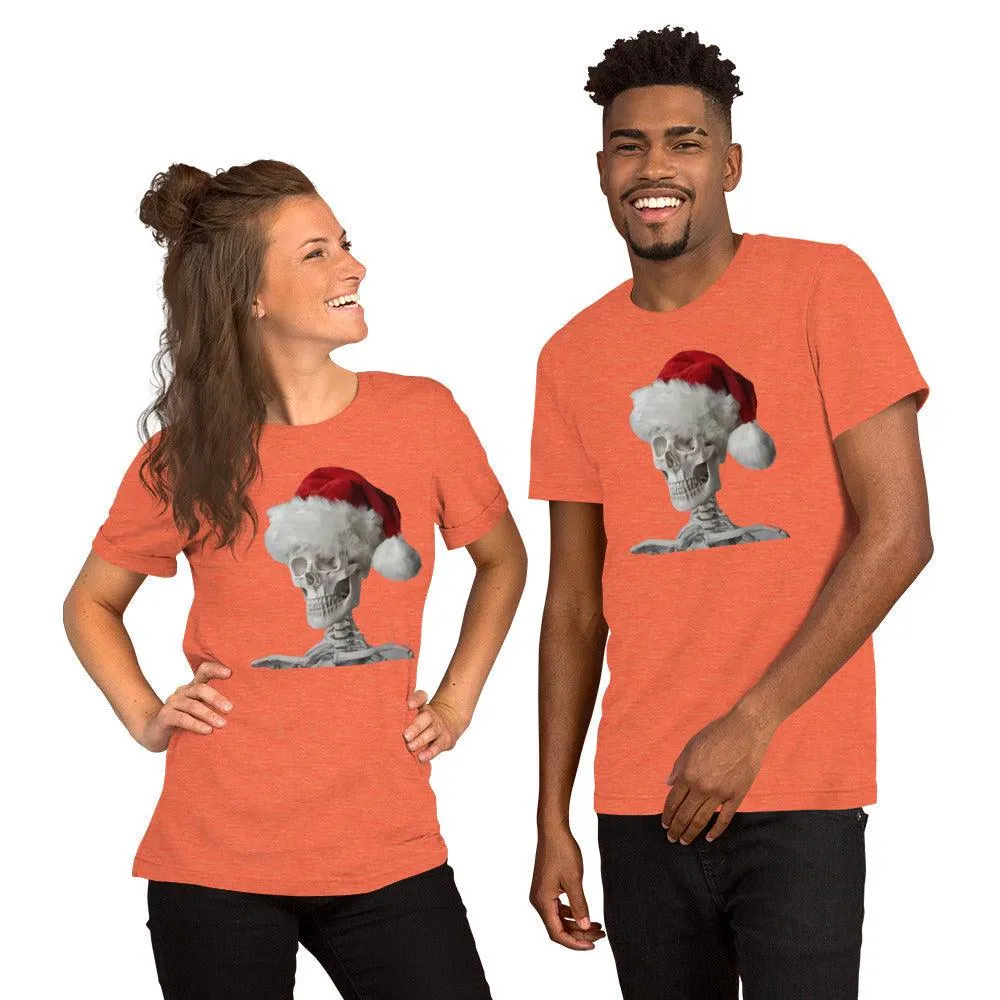 Skeleton Santa Halloween Christmas Confused Holiday Unisex t-shirt