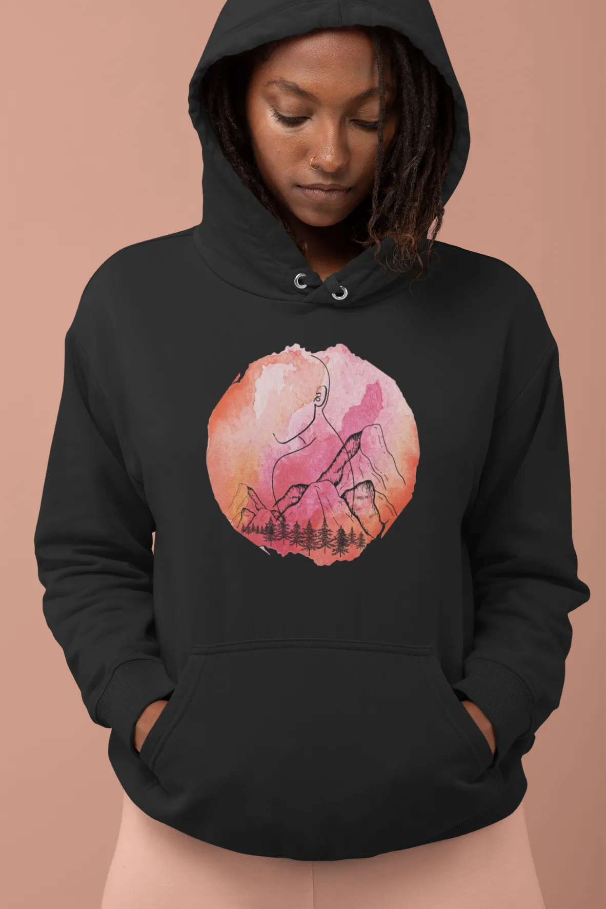 Sky Gesture Print Art Streetwear Hoodie