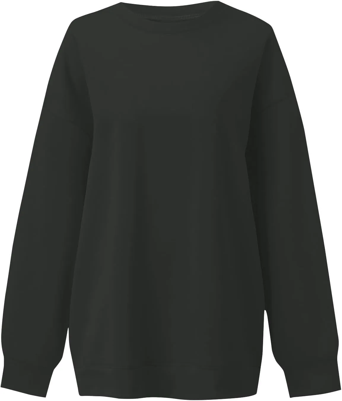 Sweatshirts For Women Oversized Crewneck Long Sleeve Hoodie Pullover Trendy Solid Fall Winter Clothes 2024