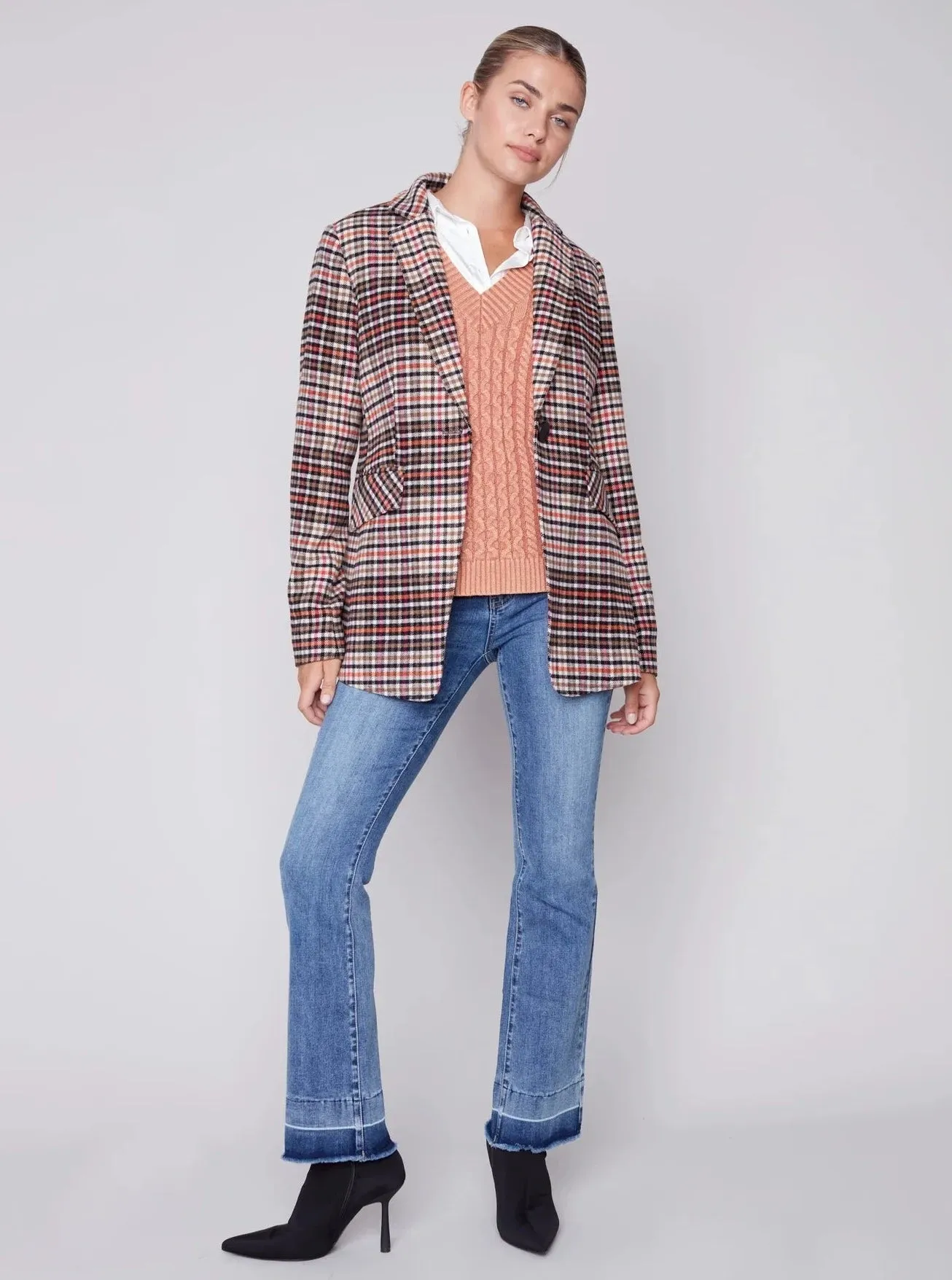 V Neck Cable Knit Sleeveless Vest [Cider-C2527]