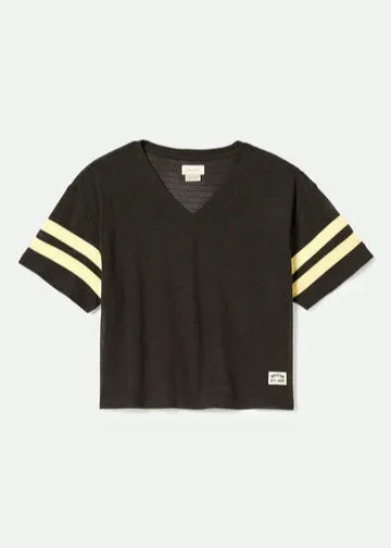 Varsity Football Mesh T-Shirt | Washed Black