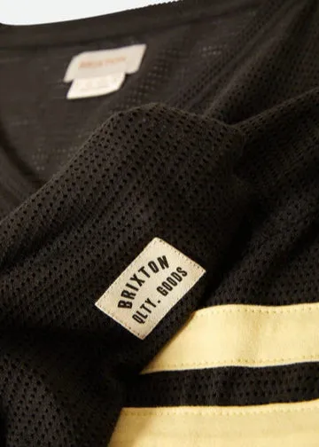 Varsity Football Mesh T-Shirt | Washed Black