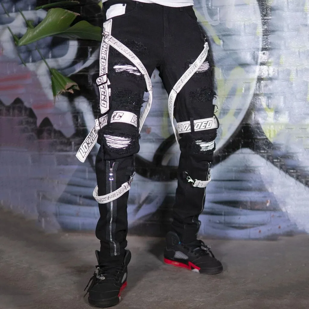 WLS Streetwear Stacked Jeans Urban Pants