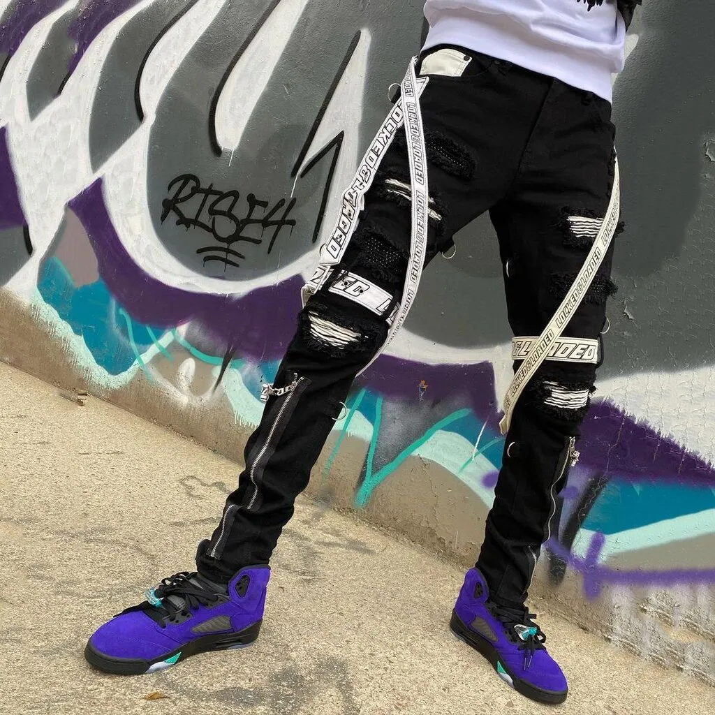 WLS Streetwear Stacked Jeans Urban Pants