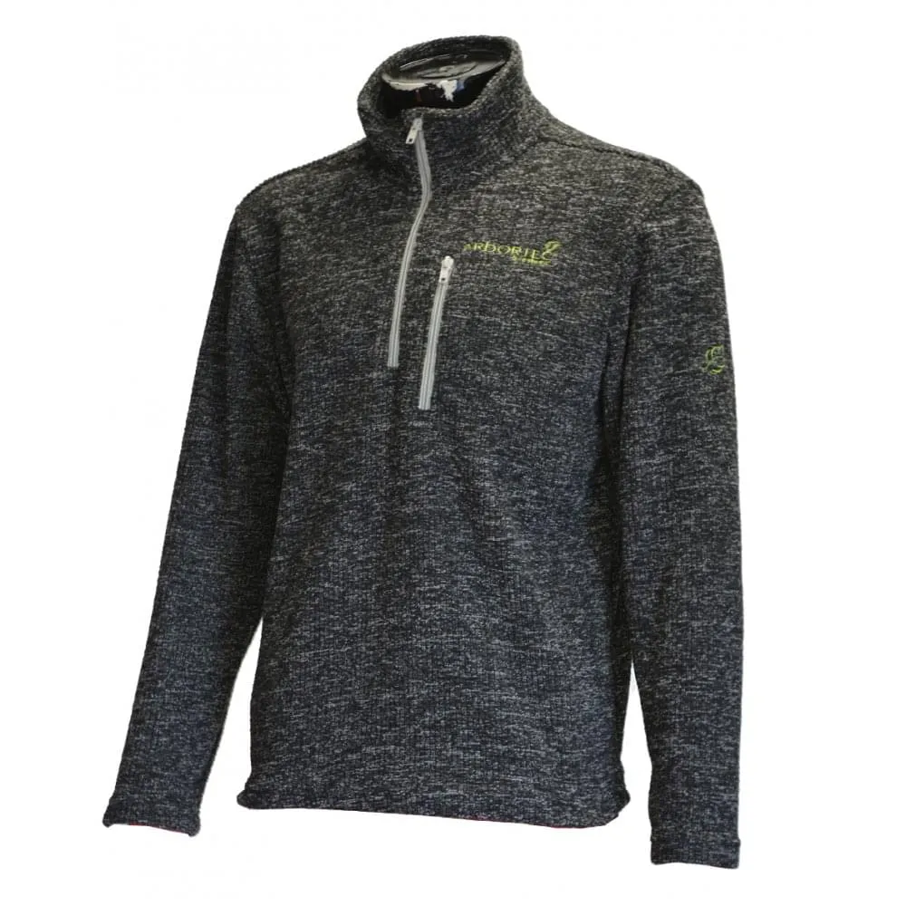 Wolf Half-Zip Knitted Fleece Grey