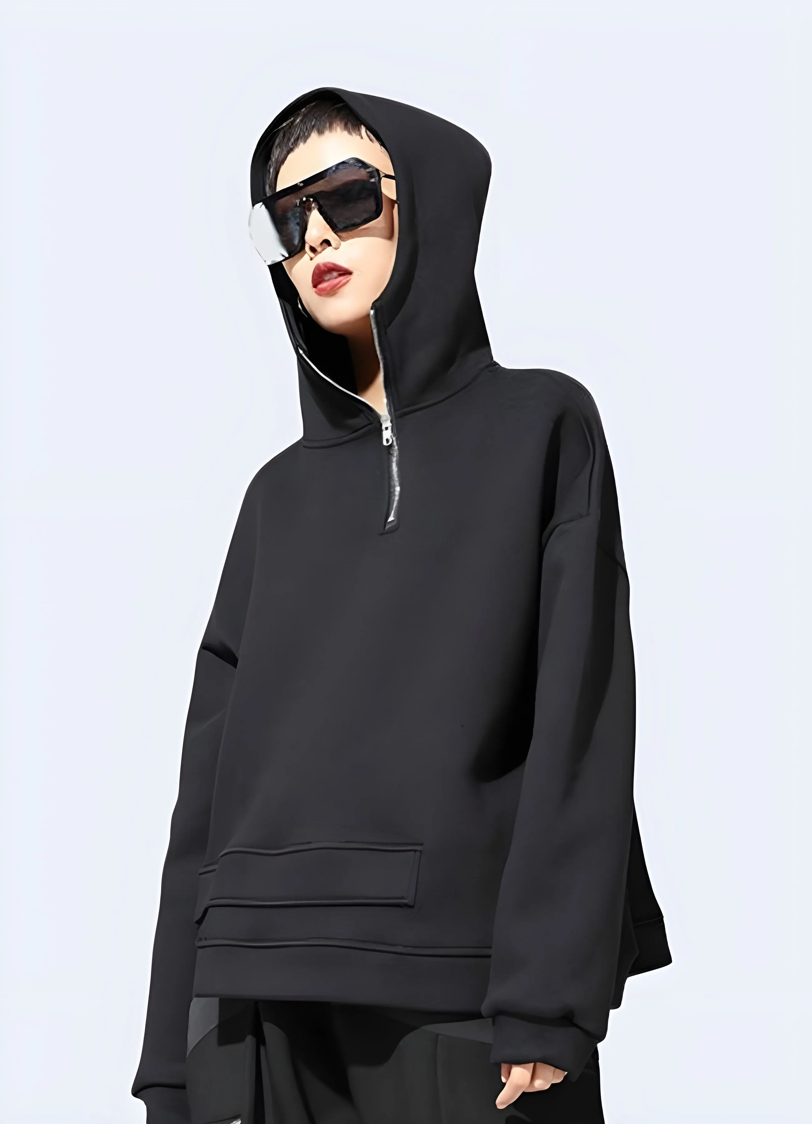 Women's Asymmetrical Techwear Hoodie