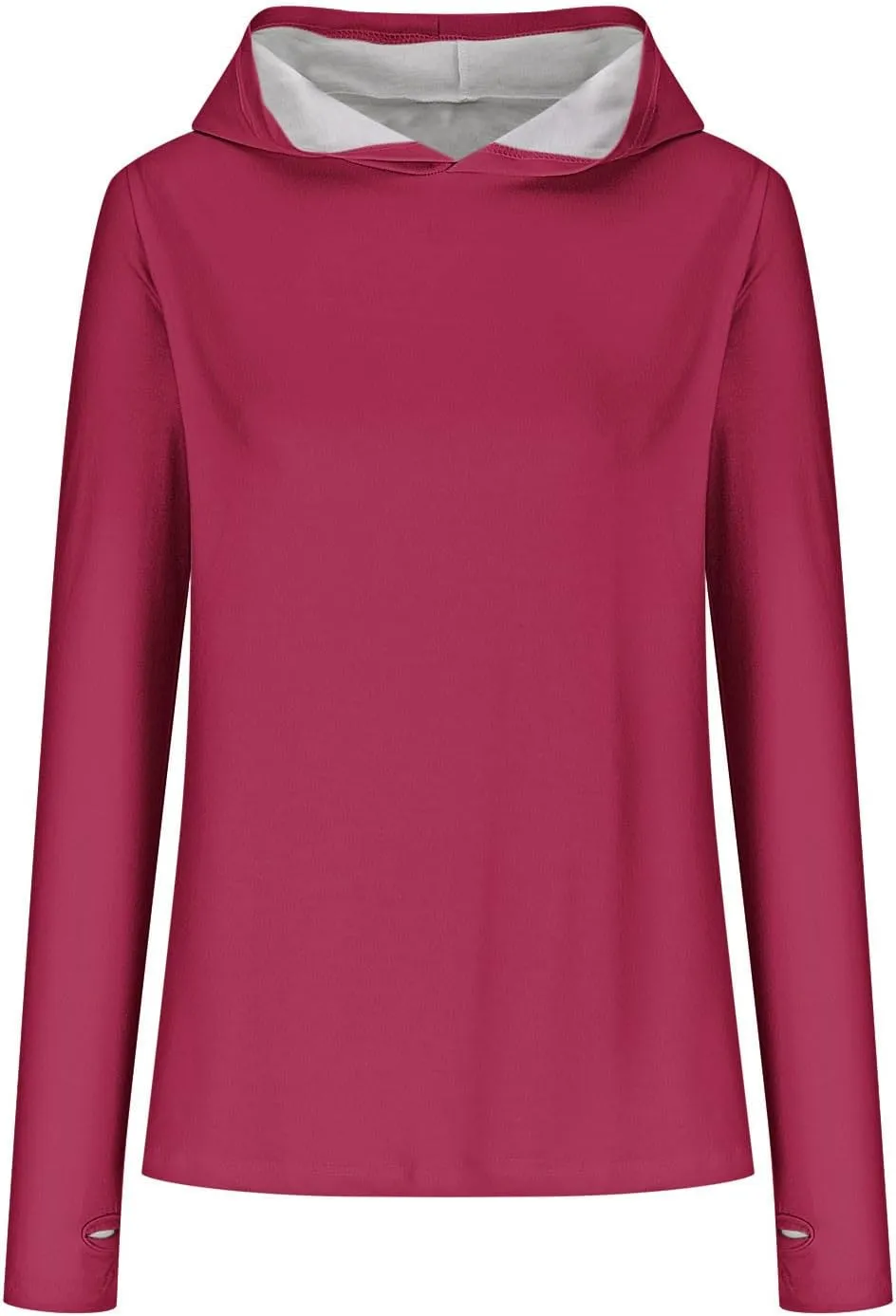 Womens Hoodies,Solid Color Hoodie Sweatshirt With Thumb Hole Slim Fit Pullover Tops Fleece Soft Sweater Tops 2024 Fall