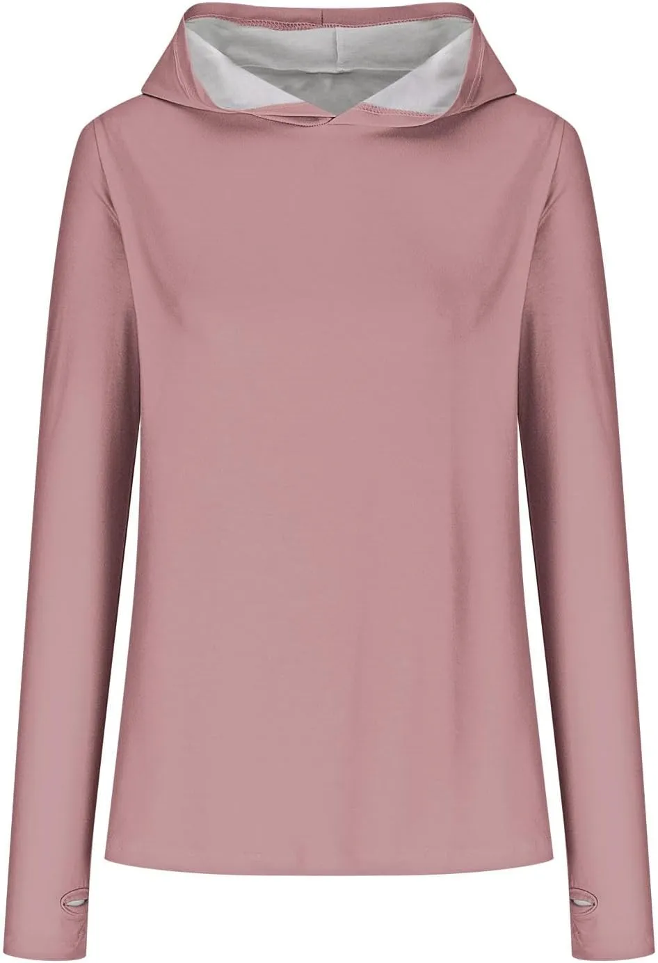 Womens Hoodies,Solid Color Hoodie Sweatshirt With Thumb Hole Slim Fit Pullover Tops Fleece Soft Sweater Tops 2024 Fall