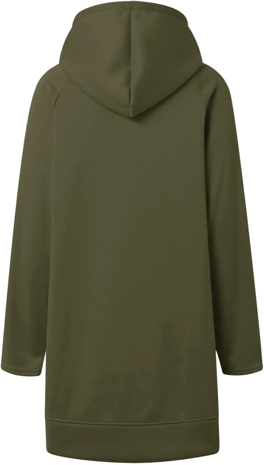 Womens Oversized Sweatshirts Hoodies Casual Long Sleeve Fleece Tops Solid Color Drawstring Pullover Split Soft Outfits