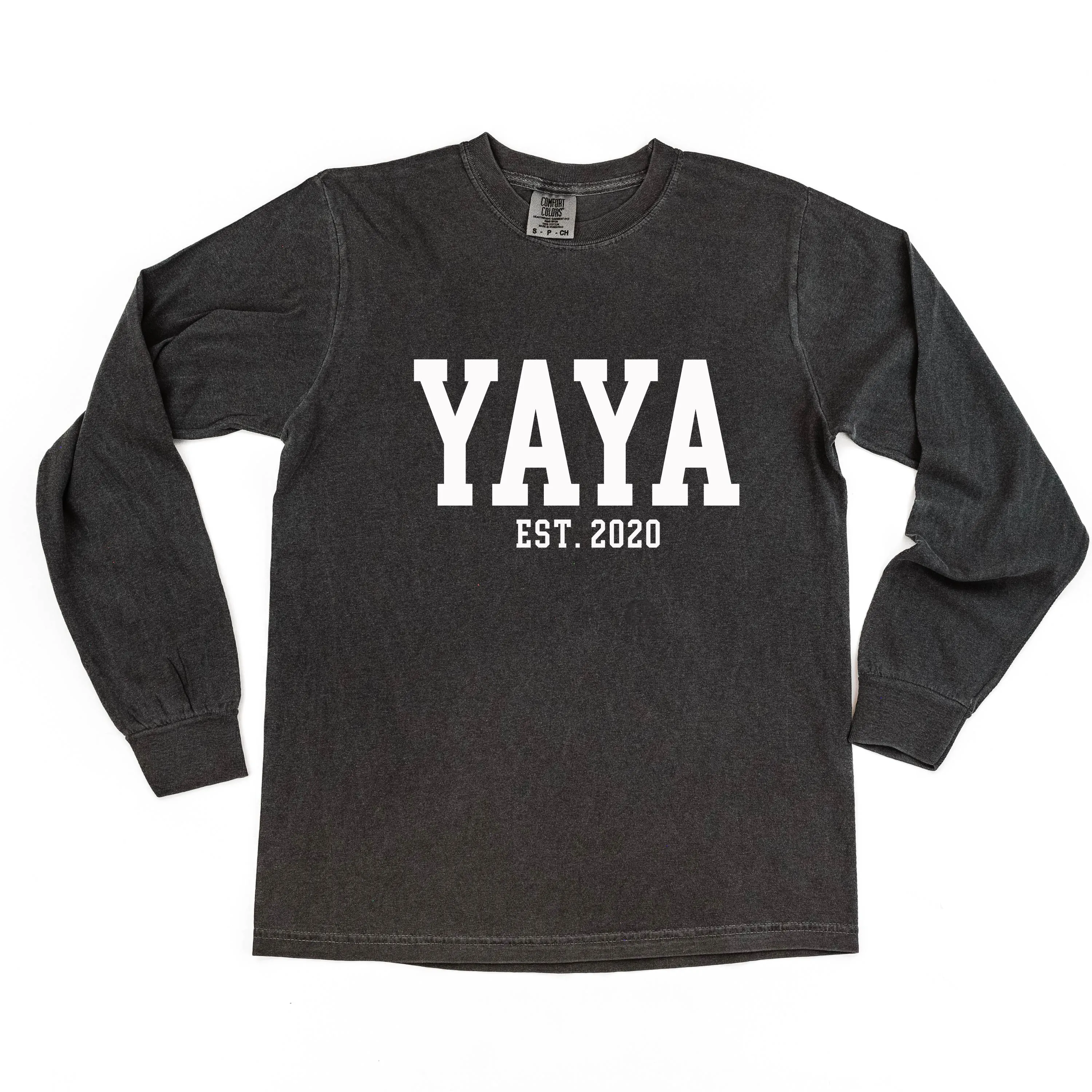 Yaya - EST. (Select Your Year) - LONG SLEEVE COMFORT COLORS TEE