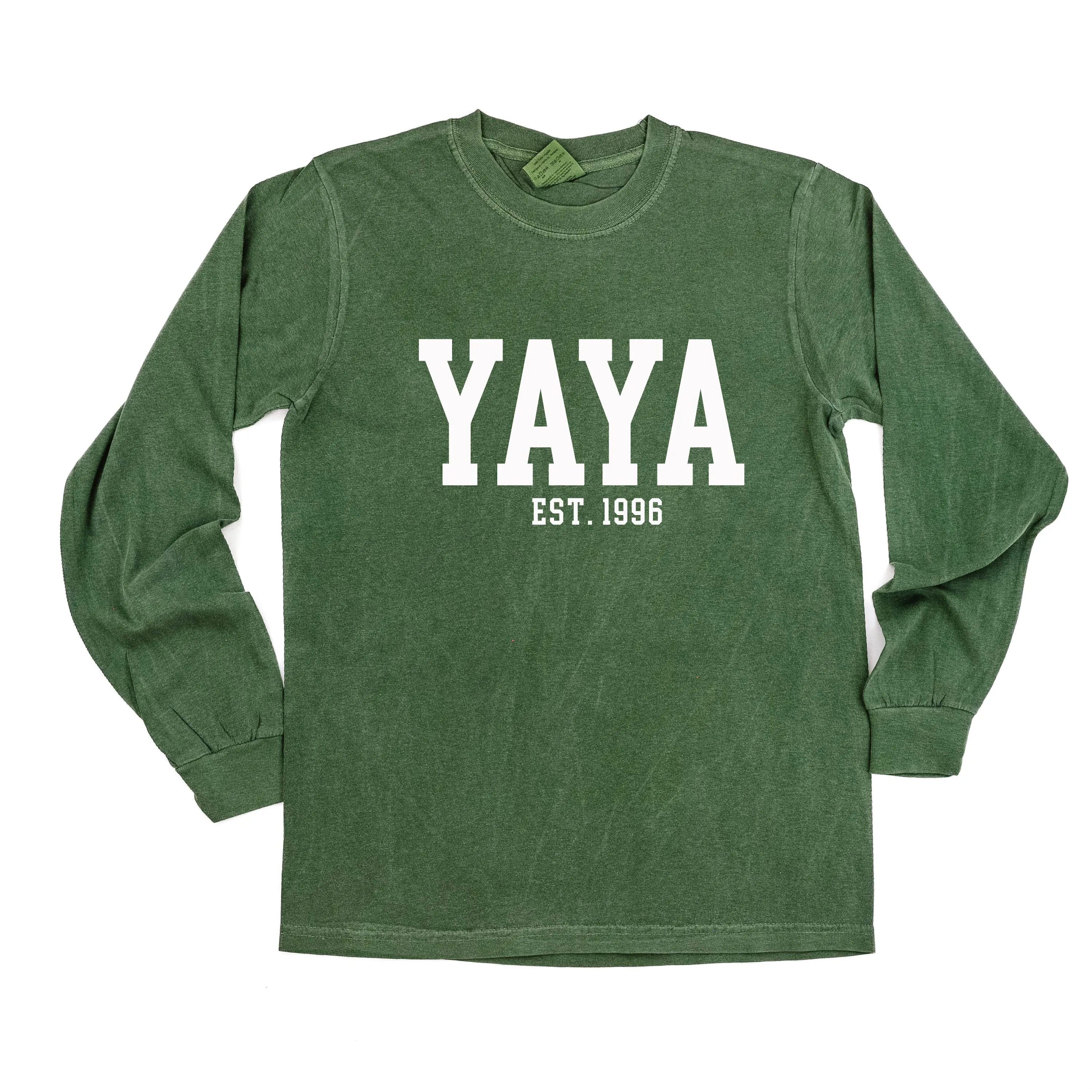 Yaya - EST. (Select Your Year) - LONG SLEEVE COMFORT COLORS TEE